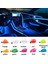 2m 6.6ft Stili Kırmızı Araba Iç Aydınlatma Dekoratif Lamba El Kablolama Neon Şerit Oto Dıy Esnek Ortam Işığı USB Parti Atmosfer Lambası (Yurt Dışından) 2