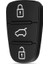 3 Düğme Keyyou Yedek 3 Düğme Lastik Pedi Anahtar Kabuk Hyundai IX35 I30 Accent Kia K2 K5 Rio Flip Uzaktan Araba Anahtarlık Kılıf Kapak (Yurt Dışından) 4
