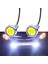 Kırmızı 2 Adet Yeni 18 mm Araba Kartal Göz Gümüş Kabuk Drl LED Gündüz Farları LED 12 V Yedekleme Geri Park Sinyali Otomobiller Lambası (Yurt Dışından) 3