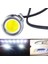 Kırmızı 2 Adet Yeni 18 mm Araba Kartal Göz Gümüş Kabuk Drl LED Gündüz Farları LED 12 V Yedekleme Geri Park Sinyali Otomobiller Lambası (Yurt Dışından) 4