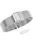 Gümüş Hasır Çelik Saat Kordon 20MM890416049233561 2