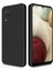 Samsung Galaxy A12 Için Ince Yumuşak Likit Silikon Tampon Telefon Kılıfı - Siyah (Yurt Dışından) 2