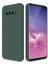 Samsung Galaxy S10 Için Ince Yumuşak Likit Silikon Tampon Telefon Kılıfı - Gece Yeşili (Yurt Dışından) 1