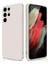 Samsung Galaxy S21 Ultra 5g Için Ince Yumuşak Likit Silikon Tampon Telefon Kılıfı - Beyaz (Yurt Dışından) 1