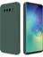 Samsung Galaxy S10 Plus Için Ince Yumuşak Likit Silikon Tampon Telefon Kılıfı - Gece Yeşili (Yurt Dışından) 1