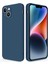 iPhone 14 Için Ince Yumuşak Likit Silikon Tampon Telefon Kılıfı - Mavi (Yurt Dışından) 1
