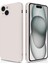iPhone 15 Plus Için Ince Yumuşak Likit Silikon Tampon Telefon Kılıfı - Beyaz (Yurt Dışından) 1