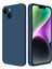 iPhone 14 Plus Için Ince Yumuşak Likit Silikon Tampon Telefon Kılıfı - Mavi (Yurt Dışından) 1