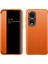 Honor 80 Pro Için Klasik Business Görünüm Penceresi Flip Deri Telefon Kılıfı - Turuncu (Yurt Dışından) 1