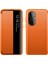 Huawei P50 Pro Için Ince Işletme Smart View Pu Deri Telefon Kılıfı - Turuncu (Yurt Dışından) 1