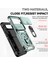 Google Pixel 8 Için Halka Ayaklı ve Kayar Kamera Kapaklı Telefon Kılıf - Yeşil (Yurt Dışından) 4