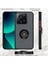 Xiaomi 13T /13T Pro / Redmi K60 Ultra Için Yüzük Stand Mat Sert Silikon Telefon Kılıfı - Siyah (Yurt Dışından) 2