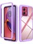 Motorola Moto G84 Için Hibrit Bumper Tam Koruma Telefon Kılıfı - Mor (Yurt Dışından) 1