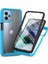 Motorola Moto G13 / G23 Için Yerleşik Ekran 360 Tam Koruma Telefon Kılıfı - Mavi (Yurt Dışından) 1