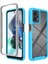Motorola Moto G13 / G23 Için Hibrit Bumper Tam Koruma Telefon Kılıfı - Mavi (Yurt Dışından) 1