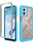 Motorola Moto G53 Için Hibrit Bumper Tam Koruma Telefon Kılıfı - Mavi (Yurt Dışından) 1