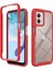 Motorola Moto G53 Için Hibrit Bumper Tam Koruma Telefon Kılıfı - Kırmızı (Yurt Dışından) 1