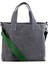 M Bag Kadın Gri Kanvas Yeşil Omuz Askılı Tote Bag Çanta 4