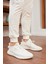 Erkek Basic Fit Kalıp Eşofman Altı Ekru - 948DNGR 5