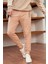 Erkek Basic Fit Kalıp Eşofman Altı Sütlü Kahve - 948DNGR 3
