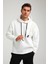 R-5749 Kapüşonlu Peluş Garni Fermuar Detaylı Üç Ip Şardonlu Sweat 1