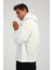 R-5749 Kapüşonlu Peluş Garni Fermuar Detaylı Üç Ip Şardonlu Sweat 4