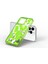iPhone 15 Pro Max Kılıf Magsafe Şarj Özellikli Boya Desenli Wiwu Fluorescent G Serisi Kapak Yeşil 3