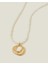 Inci Zincirli Altın Tonlu Iç Içe Daireli Kolye 3