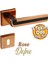Defne Lüx Rose Gold Kare Rozetli Oda Kapısı Uyumlu Kapı Kolu Sağa ve Sola Uygun Kolları 1 Takım 1