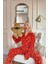 Turunç Tane Desenli Önden Düğmeli Peluş Polar Pijama Takımı 3