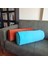 Silindir Yuvarlak Dekoratif Kırlent Biyeli Mavi 60X20 4