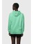 Unisex Basic Su Yeşili Oversize 3 Iplik Kışlık Pamuklu Sweatshirt 1