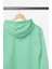 Unisex Basic Su Yeşili Oversize 3 Iplik Kışlık Pamuklu Sweatshirt 4