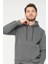 Antrasit Gri Kapşonlu Sweatshirt 3 Iplik Şardonlu (%100 Pamuk) 3