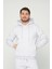 Açık Gri Kapşonlu Sweatshirt 3 Iplik Şardonlu (%100 Pamuk) 1