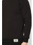 Siyah Bisiklet Yaka Sweatshirt 3 Iplik Şardonlu (%100 Pamuk) 2