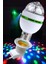 Disco Topu Renkli LED Döner Başlıklı Disko Topu Ampul Gece Lambası 3 Watt E27 Duylu + Fişli Duy 1