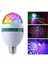 Disco Topu Renkli LED Döner Başlıklı Disko Topu Ampul Gece Lambası 3 Watt E27 Duylu + Fişli Duy 2