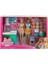 HJY94 Barbie Brooklyn ve Malibu Pasta Yapıyor Oyun Seti 1
