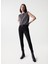 Yüksek Bel Skinny Paça Skinny Fit Siyah Kadın Denim Pantolon 21001300 1