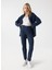 Yüksek Bel Dar Paça Mom Fit Koyu Mavi Kadın Denim Pantolon 21007036 1