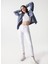 Yüksek Bel Skinny Paça Cropped Fit Beyaz Kadın Denim Pantolon 21000843 1