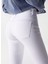 Yüksek Bel Skinny Paça Cropped Fit Beyaz Kadın Denim Pantolon 21000843 4