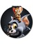 Tom Ve Jerry Baskılı Ayna Yuvarlak Kişiye Özel Isim Baskılı Cep Aynası 7 Cm (Kapaklı Ve Büyüteçli) 1