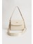 Kadın Krem Baskı Desenli Kolon Askılı 3 Bölmeli Omuz Çantası 23X16CM MDS2184 2