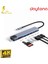 CF04 Macbook Uyumlu Type-C™ To 4K HDMI Tv Projeksiyon UHd 1080P 2* Type-C 2* USB SD/TF RJ45 Ethernet Lan 8ın1 Çevirici Hub Adaptör 1