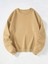 Kadın Oversize Bisiklet Yaka Basic Düz Sweatshirt 2