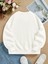 Kadın Oversize Bisiklet Yaka Basic Düz Sweatshirt 2
