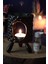 Buhurdanlık Siyah Seramik Ahşap Ayaklı & Buhur Koku Mum Set 2