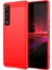 Sony Xperia 1 Iv Için Yumuşak Karbon Fiber Fırçalanmış Tpu Telefon Kılıfı (Yurt Dışından) 1